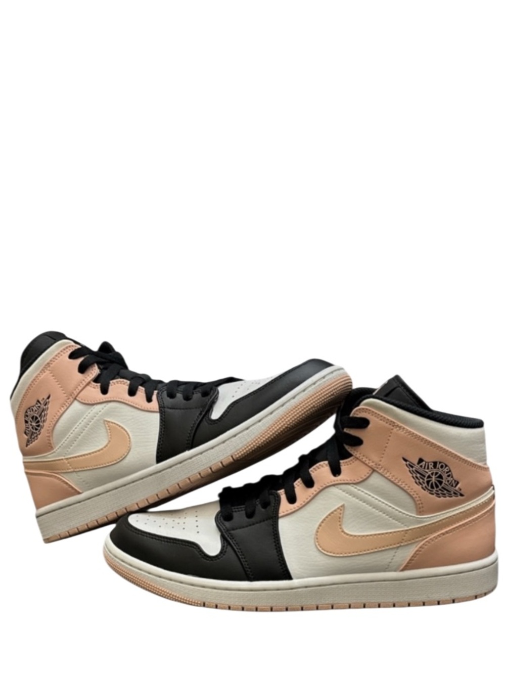 NIKE - AIR JORDAN 1 WHITE BLACK CORAL RETRO MID “CRIMSON TINT” SNEAKERS